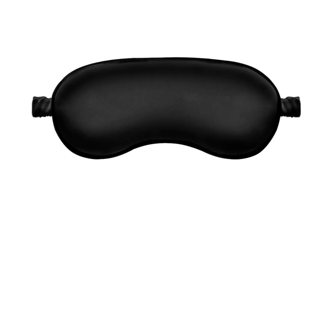 Antifaz para dormir de seda negro